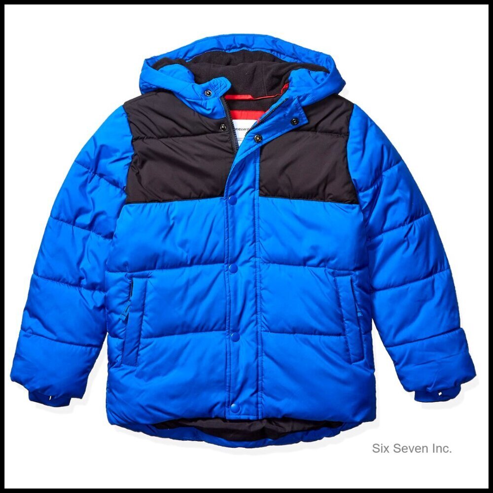 Heavyweight Hooded Puffer Jacket Oversized Fit Water-Resistant Kids Winter Coat